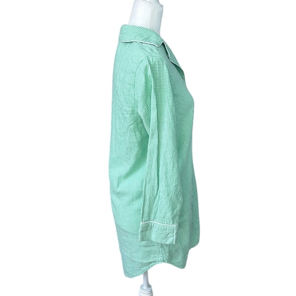 Lauren Ralph Lauren Check Green Sleep Shirt Size Small - Picture 4 of 13